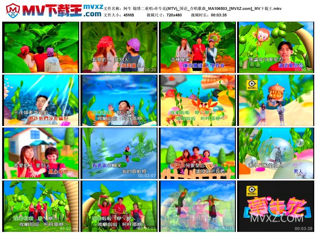 阿牛 锦绣二重唱-牵牛花(MTV)_国语_合唱歌曲_MA106503